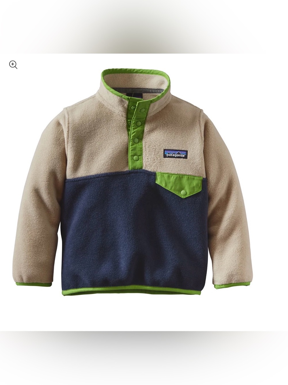 Patagonia Baby Synchilla Lightweight Snap T Pullover, size 3-6 months